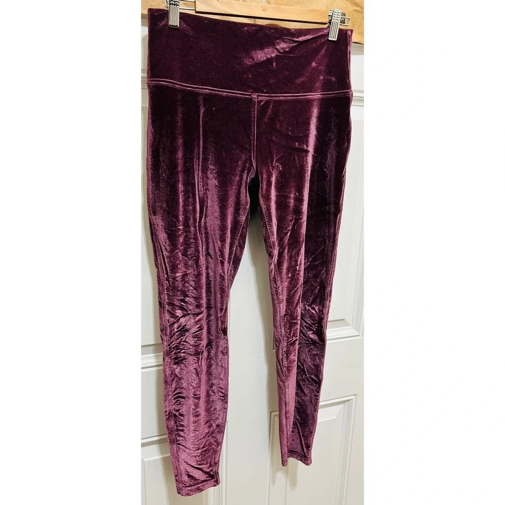 Lululemon Wunder Under High-Rise Tight 28 Crushed Velvet Plum Purple Womens‎ 10 - Picture 4 of 8